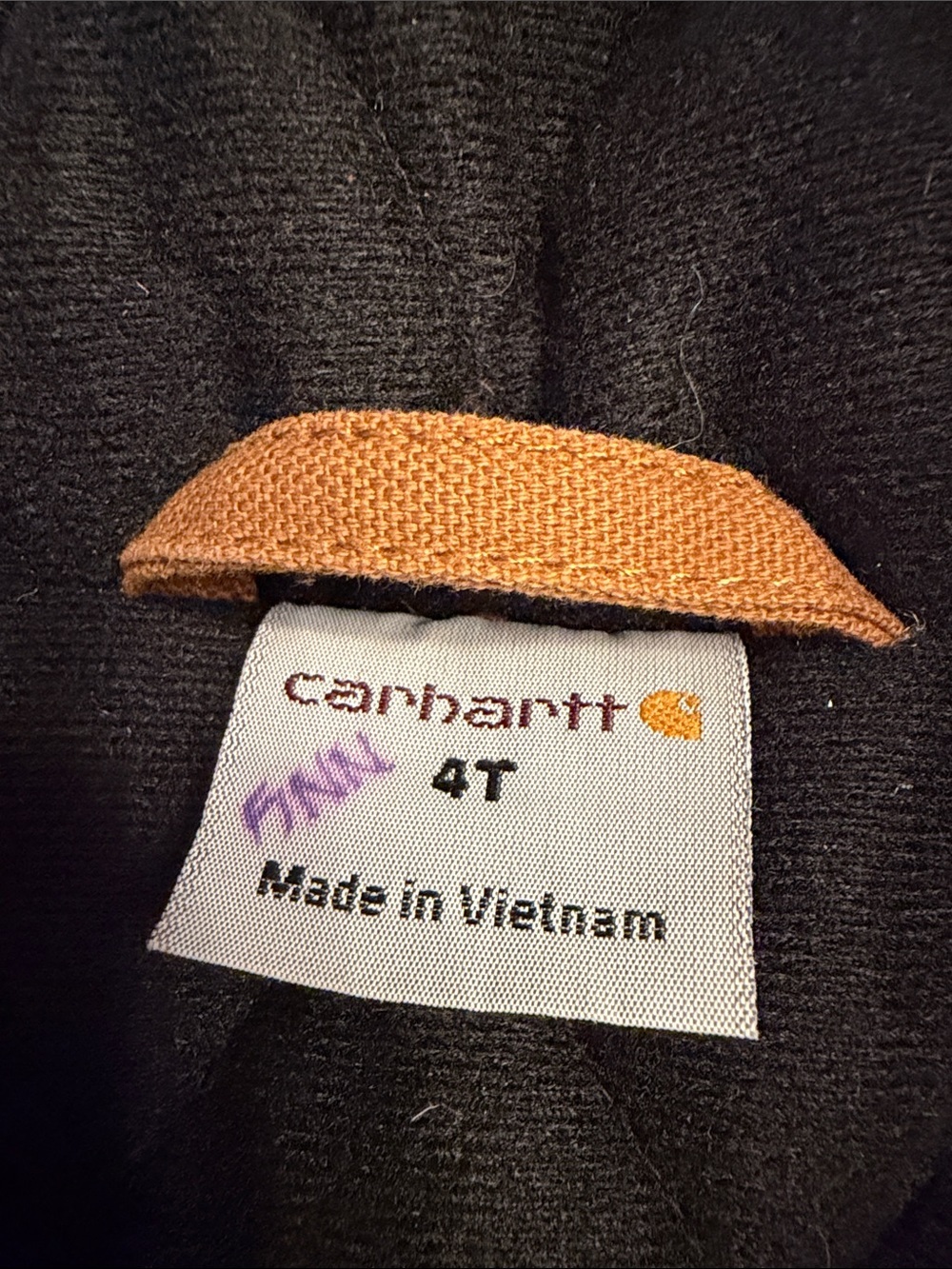 Like new! Carhartt Chestnut Hooded Work Jacket for Kids, sz 4T - Picture 4 of 12